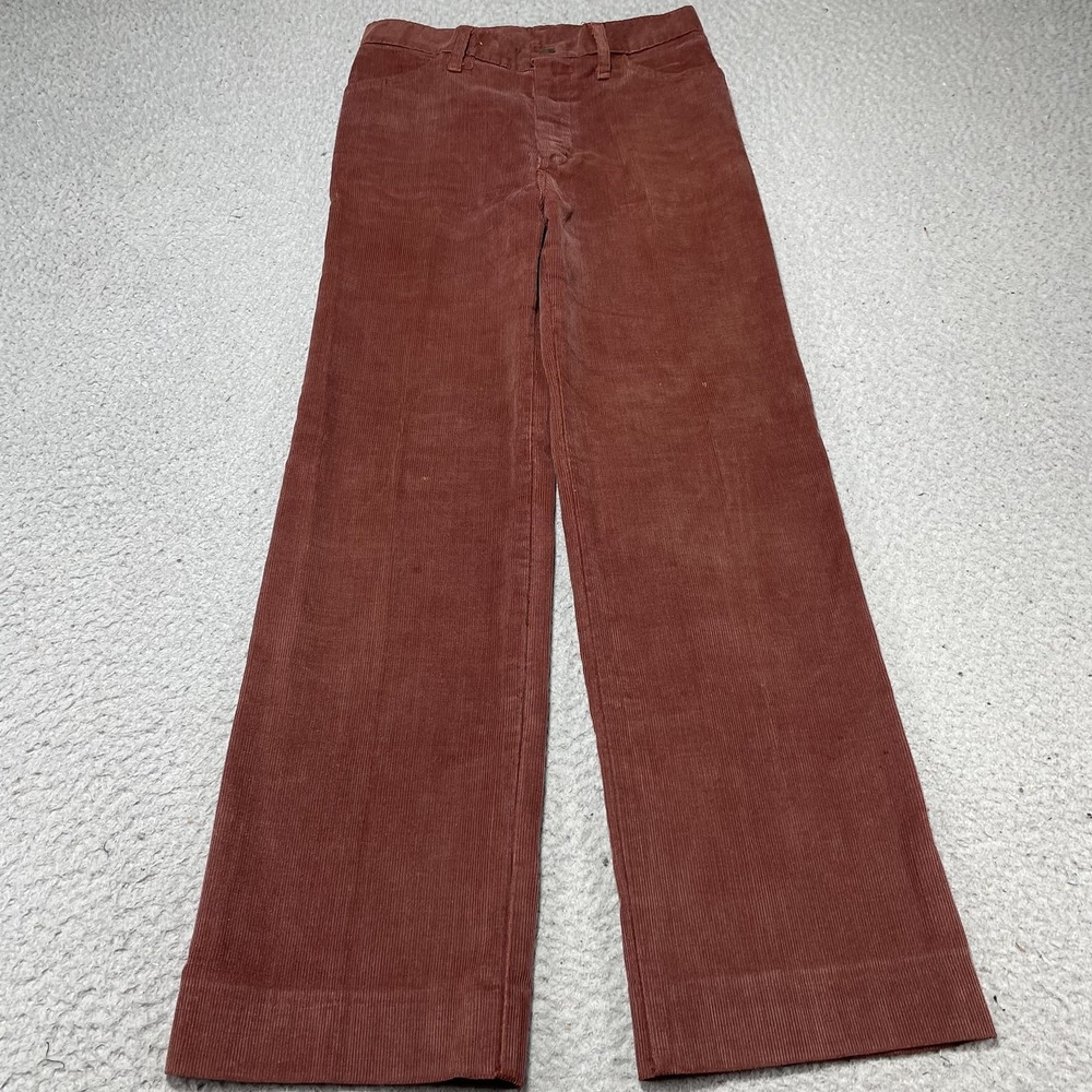 Vintage J C Penney Pants Womens 14 Brown Corduroy Straight Leg Super Cord 70s